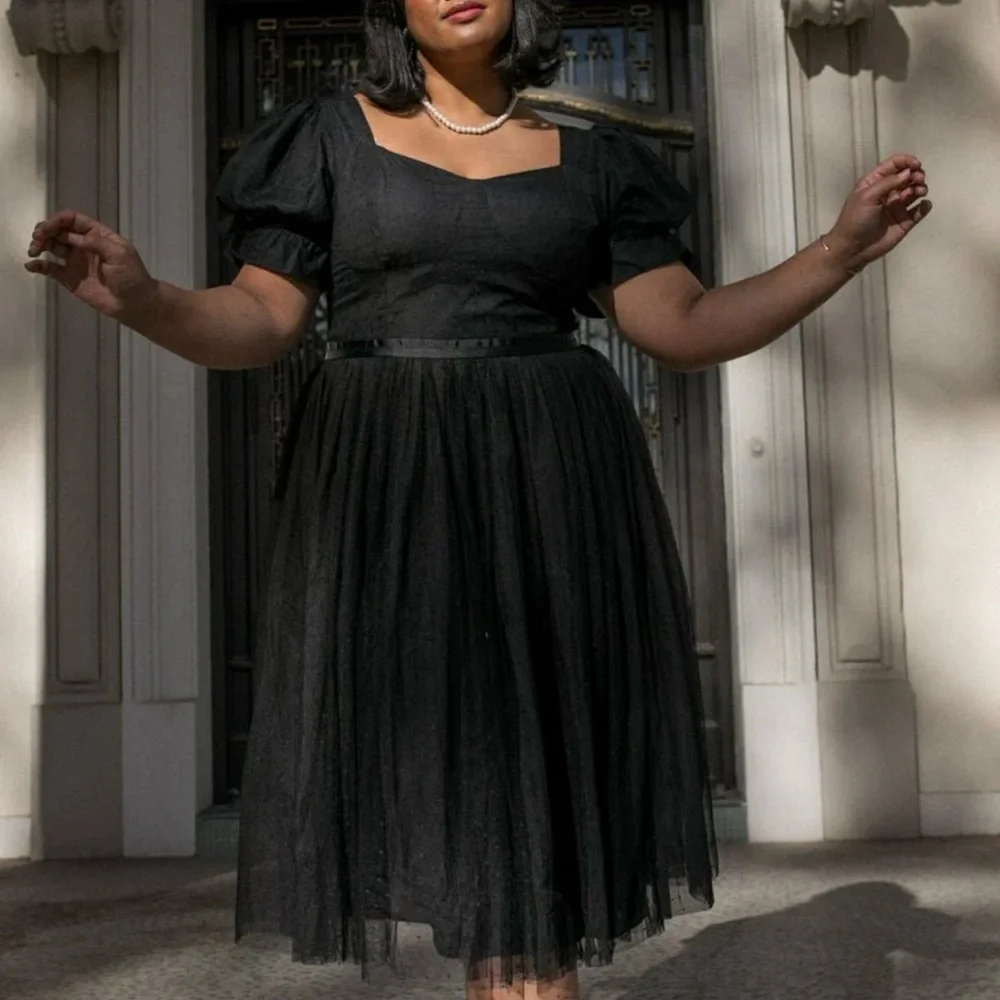 Ivy City Black Ballerinaa Dress 1X - Picture 1 of 3